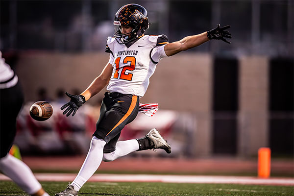 Steel Kurtz (#12) lines up for a punt.